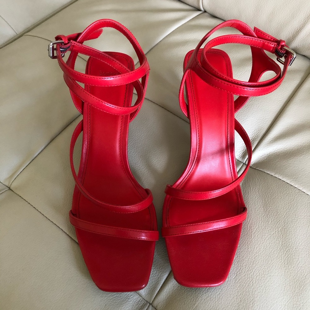 Bershka Red Open Toe Sandals